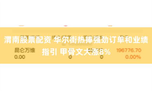 渭南股票配资 华尔街热捧强劲订单和业绩指引 甲骨文大涨8%